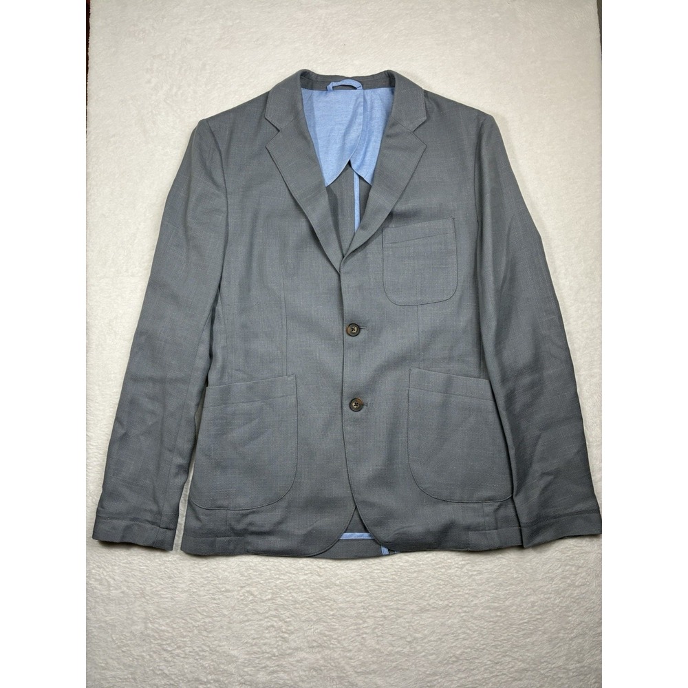 Taylor Stitch Size 36 Gray Wool Linen Unstructured Mens Blazer Jacket Sport Coat
